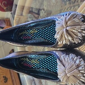 IRREGULAR CHOICE Stylish Women's Wedge Shoes in Brown and Cream